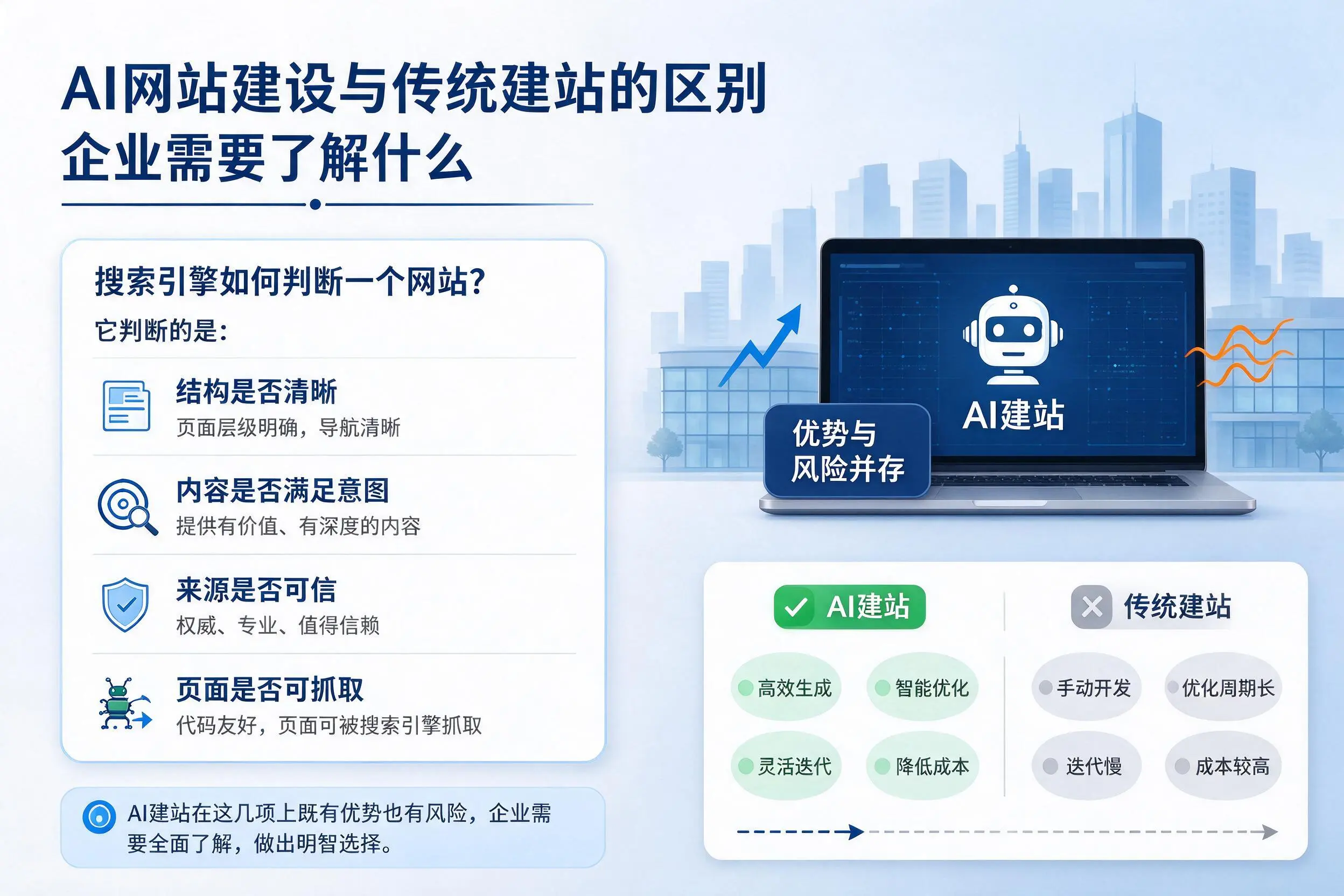 AI网站建设与传统建站的区别，平顶山企业需要了解什么
