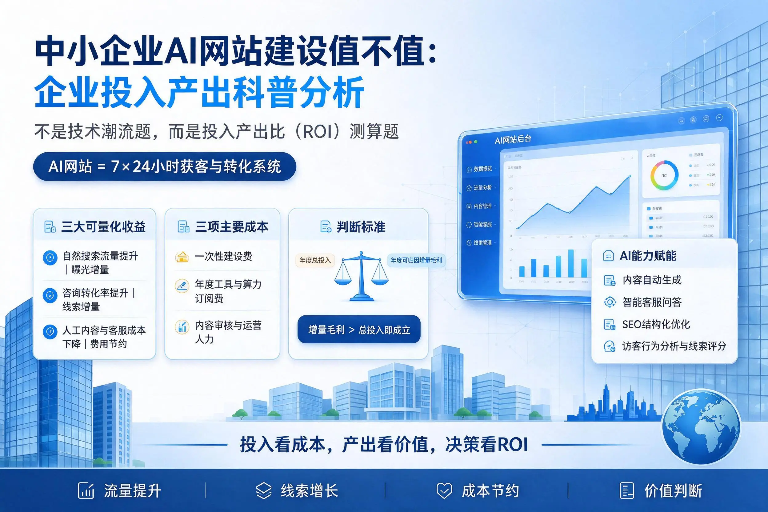 中小企业AI网站建设值不值:平顶山企业投入产出科普分析