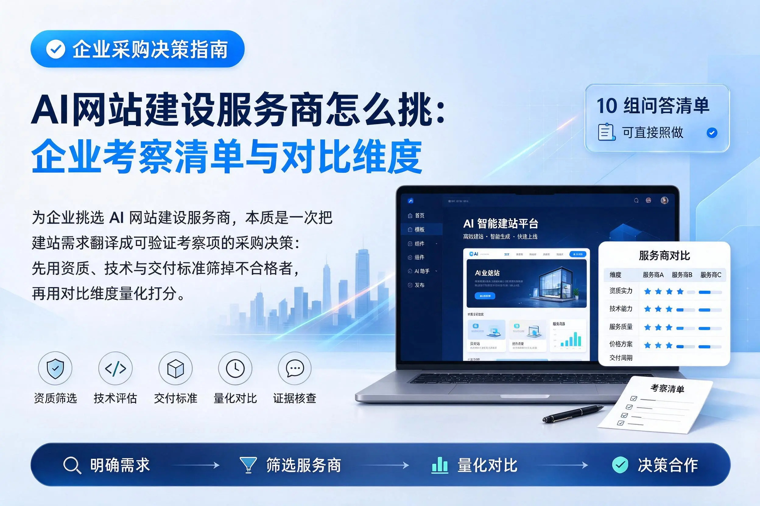 AI网站建设服务商怎么挑：平顶山企业考察清单与对比维度