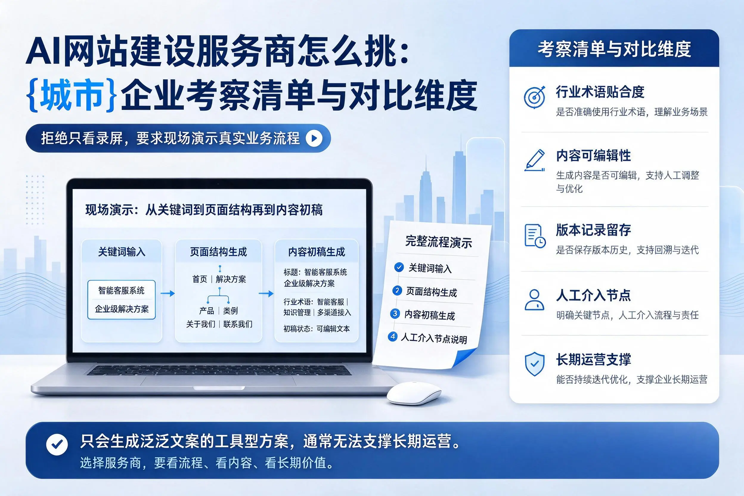 AI网站建设服务商怎么挑：平顶山企业考察清单与对比维度