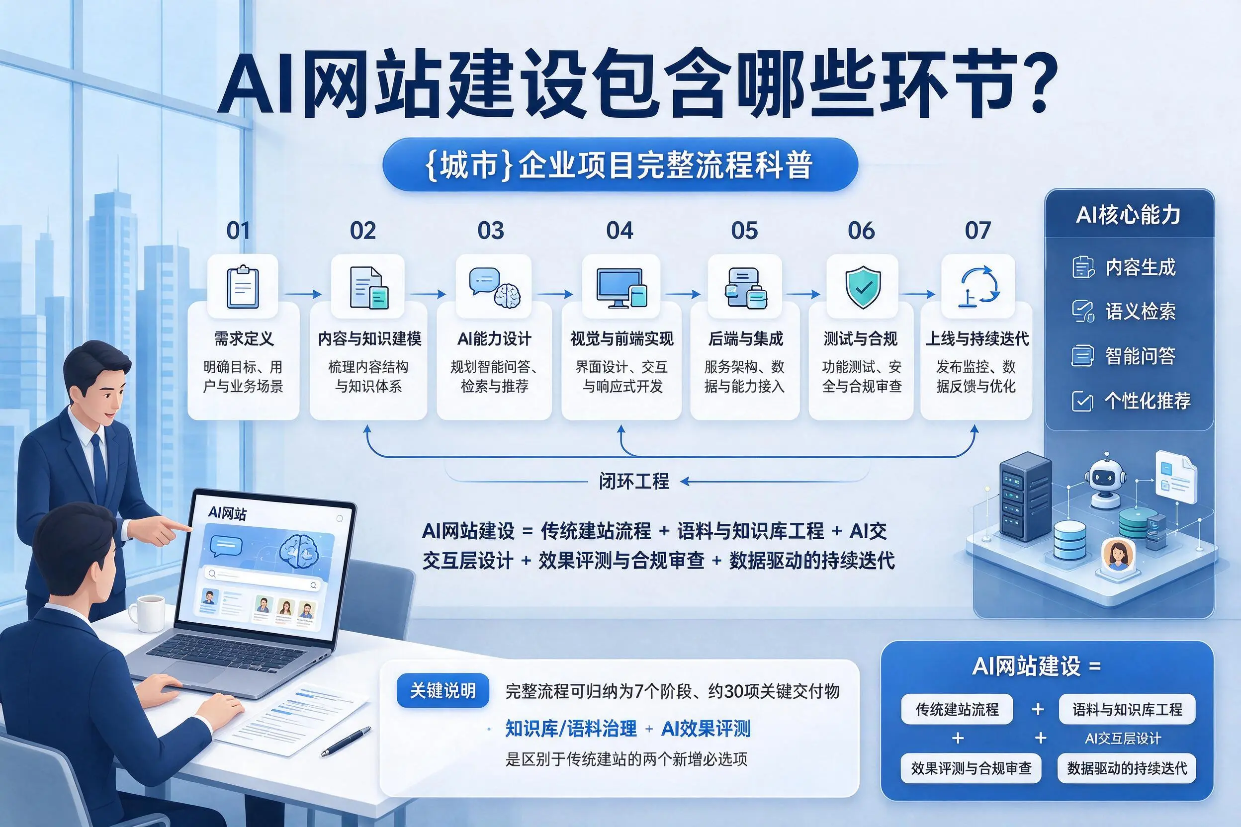 AI网站建设包含哪些环节？平顶山企业项目完整流程科普