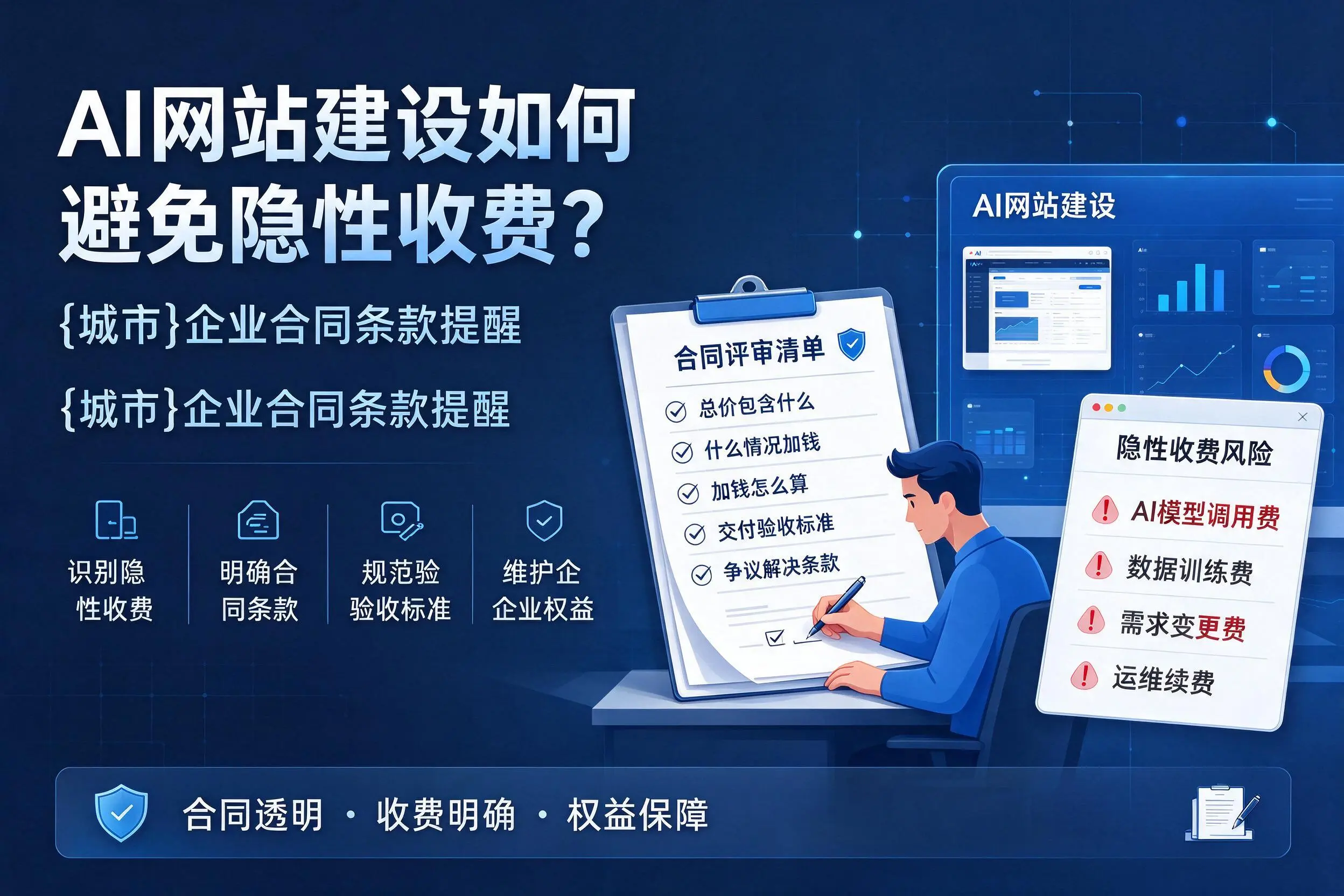 AI网站建设如何避免隐性收费?平顶山企业合同条款提醒
