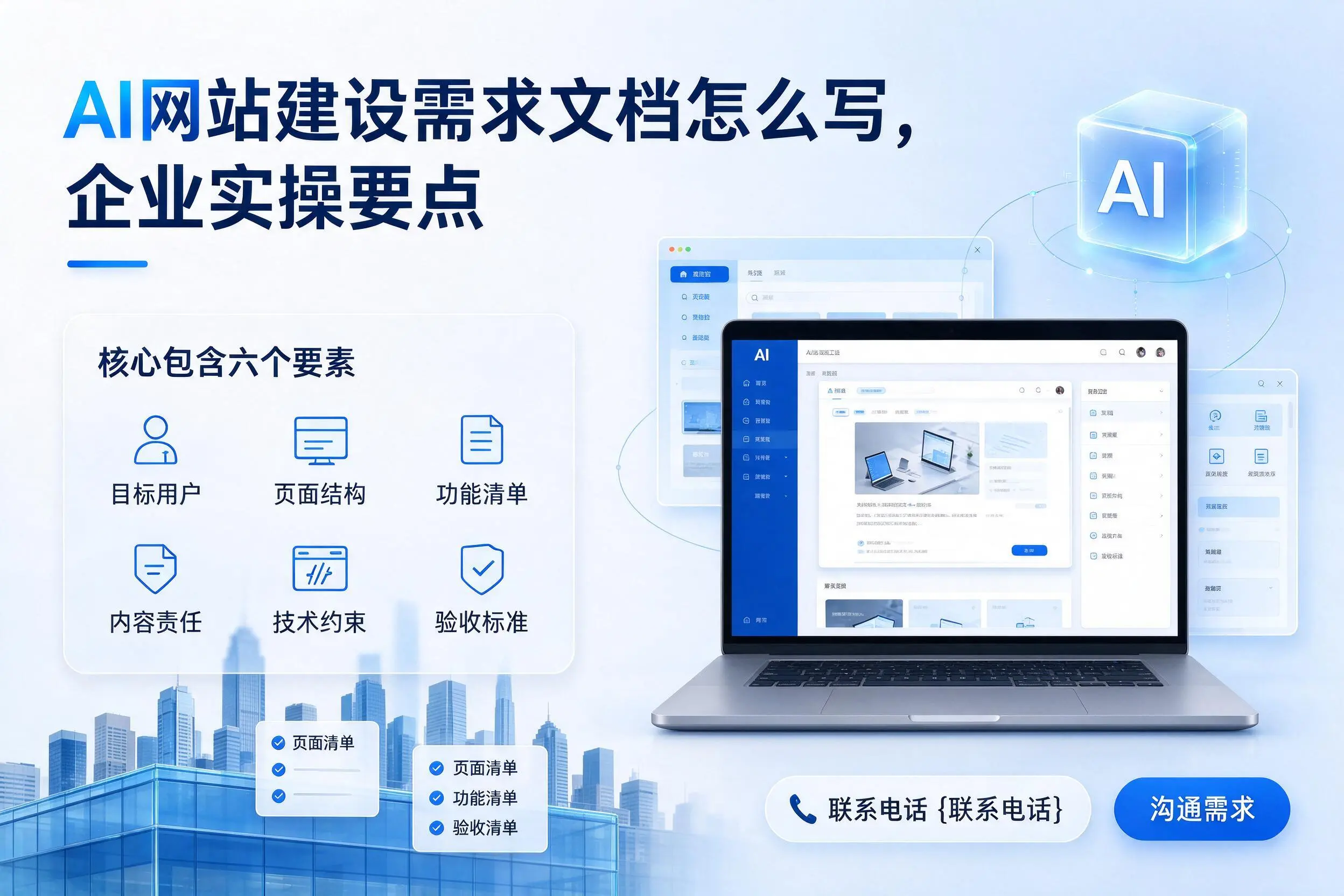 AI网站建设需求文档怎么写，平顶山企业实操要点