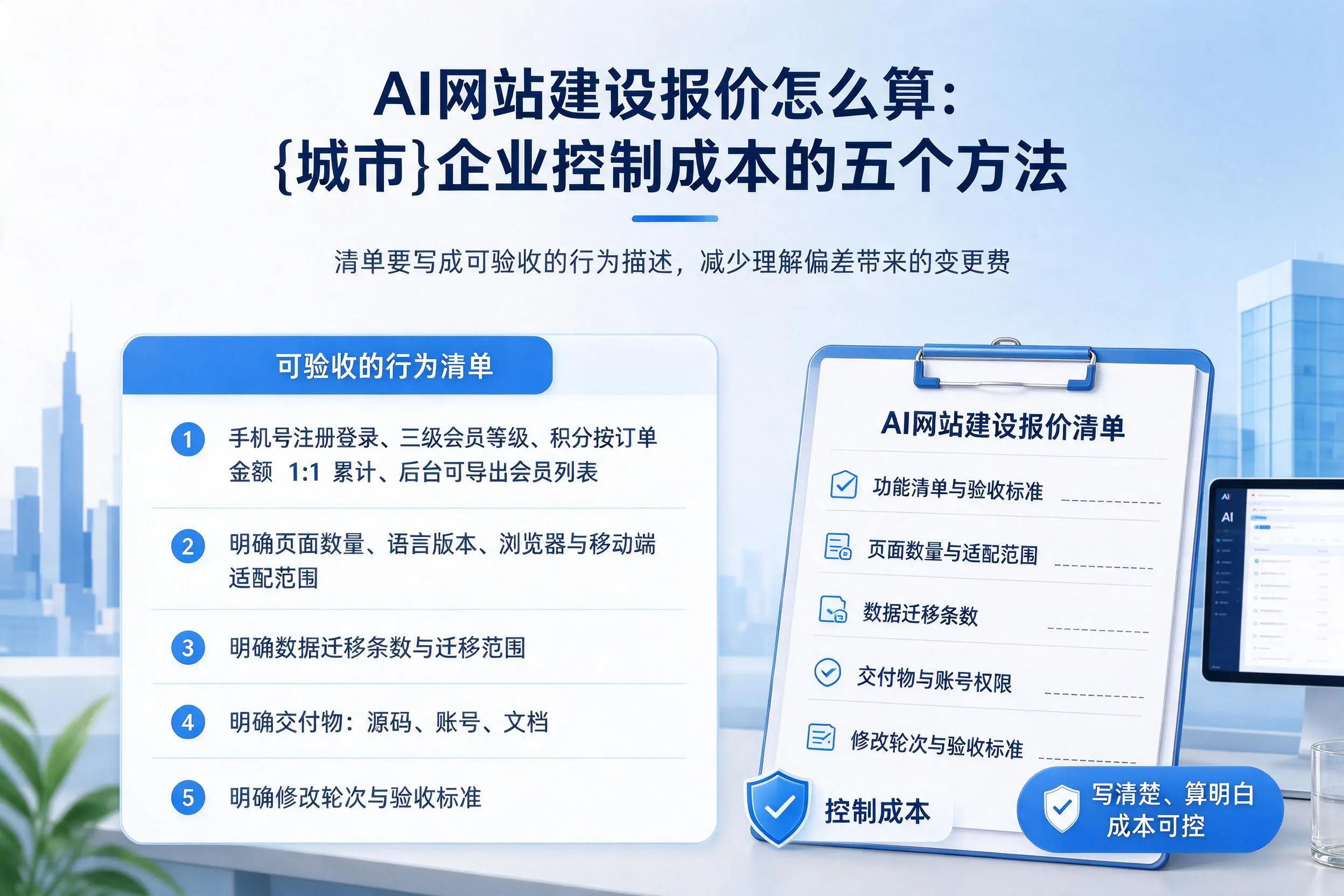 AI网站建设报价怎么算：平顶山企业控制成本的五个方法